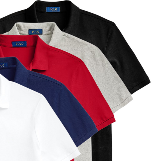 Men's 5-Pack Mesh Polo Shirts