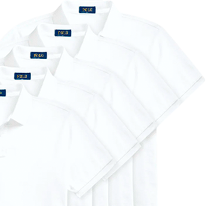 Men's 5-Pack Mesh Polo Shirts